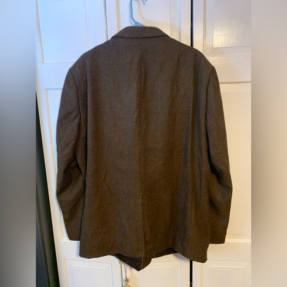 Brown Herringbone Men’s Two Piece Suit 5XL - Picture 4 of 11